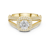 1.642 CT Round Cut LGD Double band Ring| WOKE