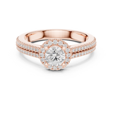 0.888 CT Round Cut LGD double halo Ring| WOKE
