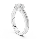 0.888 CT Round Cut LGD double halo Ring| WOKE