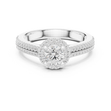 0.888 CT Round Cut LGD double halo Ring| WOKE