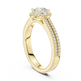 0.888 CT Round Cut LGD double halo Ring| WOKE