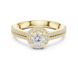 0.888 CT Round Cut LGD double halo Ring| WOKE