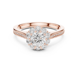 1.318 CT Round Cut flower top LGD Ring| WOKE