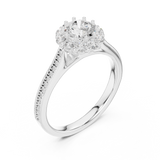 1.318 CT Round Cut flower top LGD Ring| WOKE