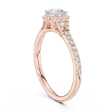 0.828 CT Round Cut Lab Grown Diamond Ring| WOKE