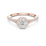 0.828 CT Round Cut Lab Grown Diamond Ring| WOKE