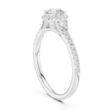 0.828 CT Round Cut Lab Grown Diamond Ring| WOKE