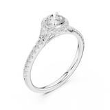0.828 CT Round Cut Lab Grown Diamond Ring| WOKE
