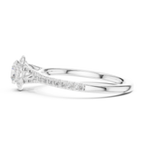 0.828 CT Round Cut Lab Grown Diamond Ring| WOKE