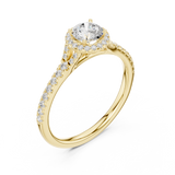 0.828 CT Round Cut Lab Grown Diamond Ring| WOKE
