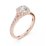 1.124 CT Round Cut Lab Grown Diamond Ring| WOKE