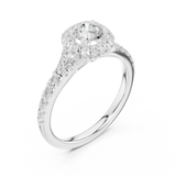1.124 CT Round Cut Lab Grown Diamond Ring| WOKE