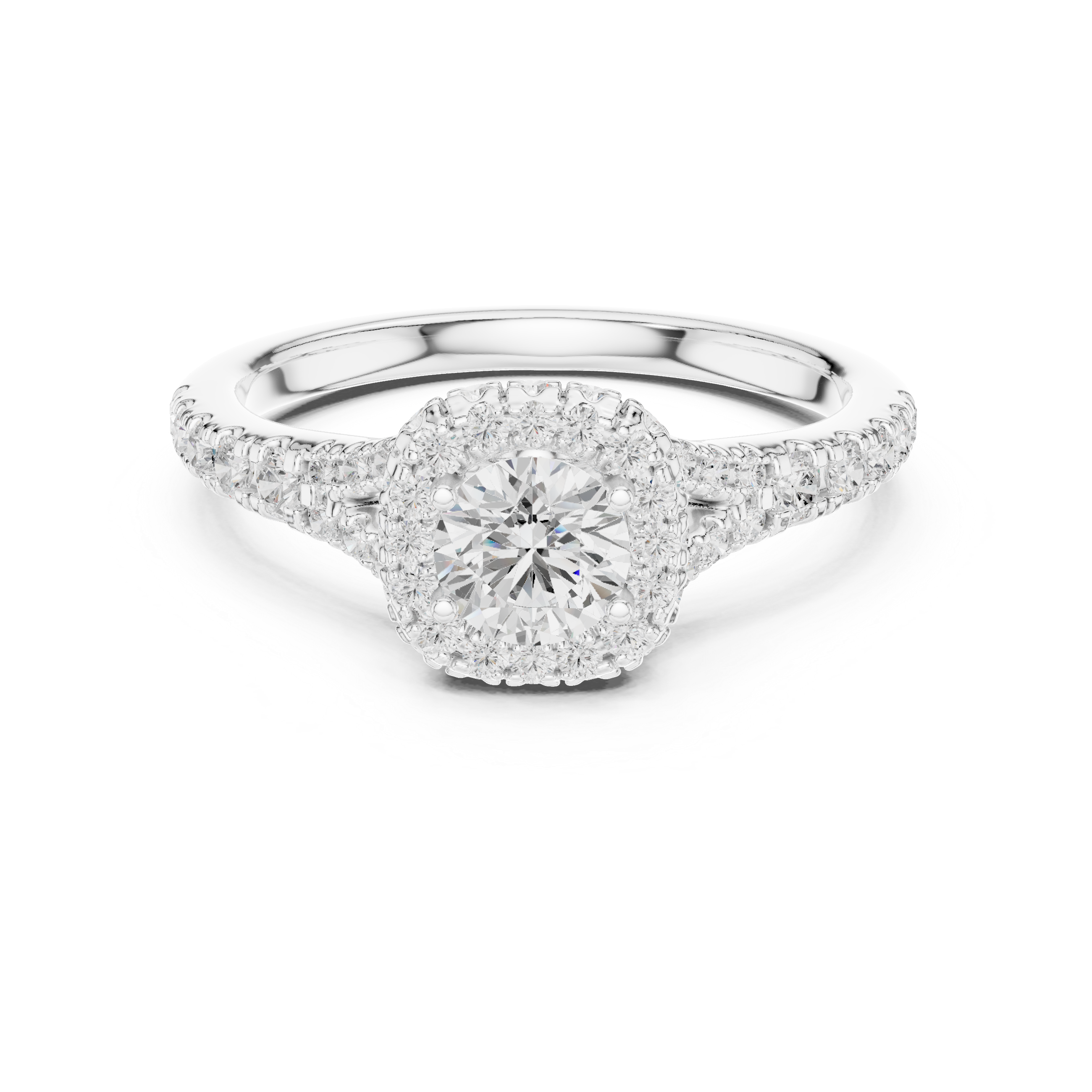 1.124 CT Round Cut Lab Grown Diamond Ring| WOKE