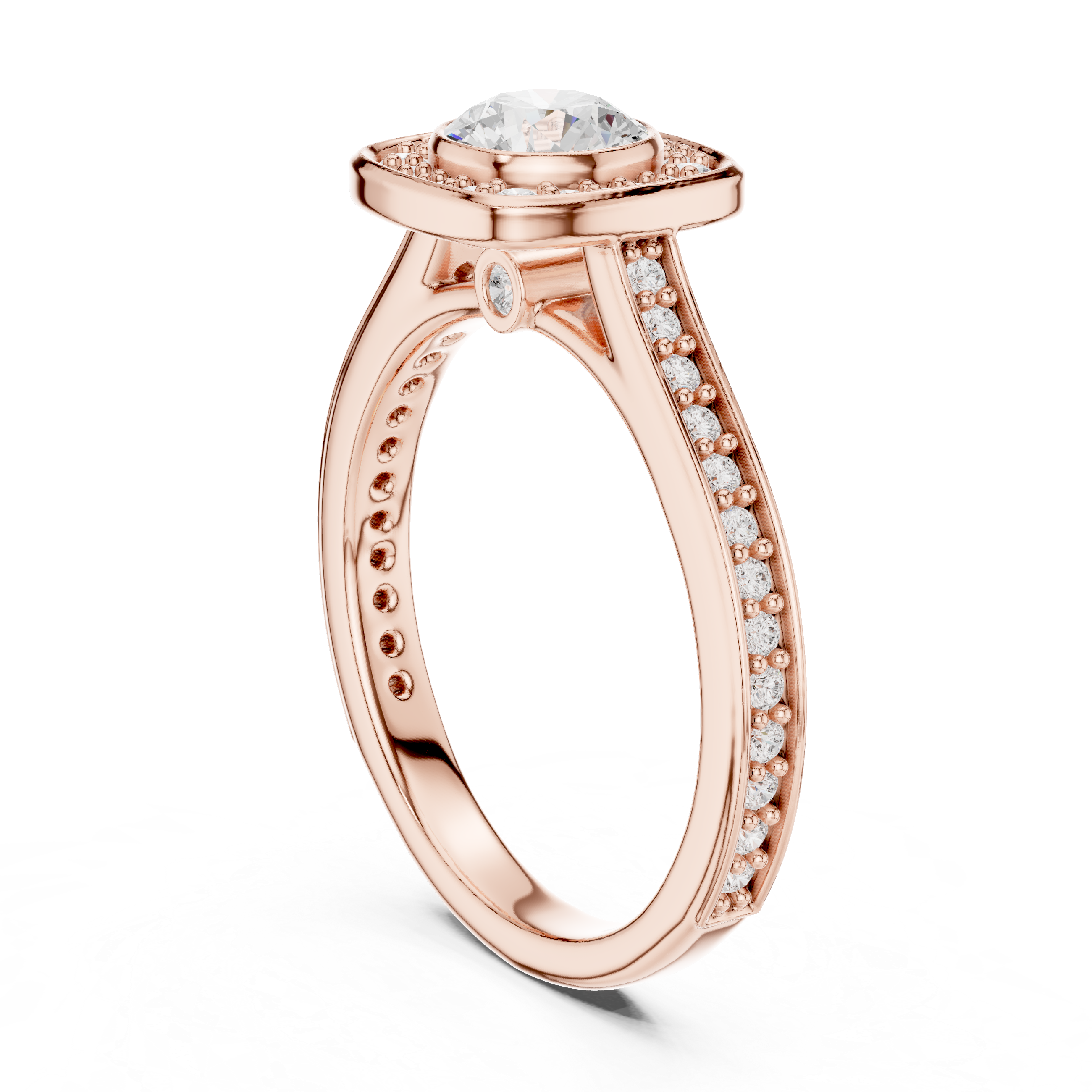 1.066 CT Round Cut Lab Grown Diamond Ring| WOKE