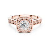 1.066 CT Round Cut Lab Grown Diamond Ring| WOKE