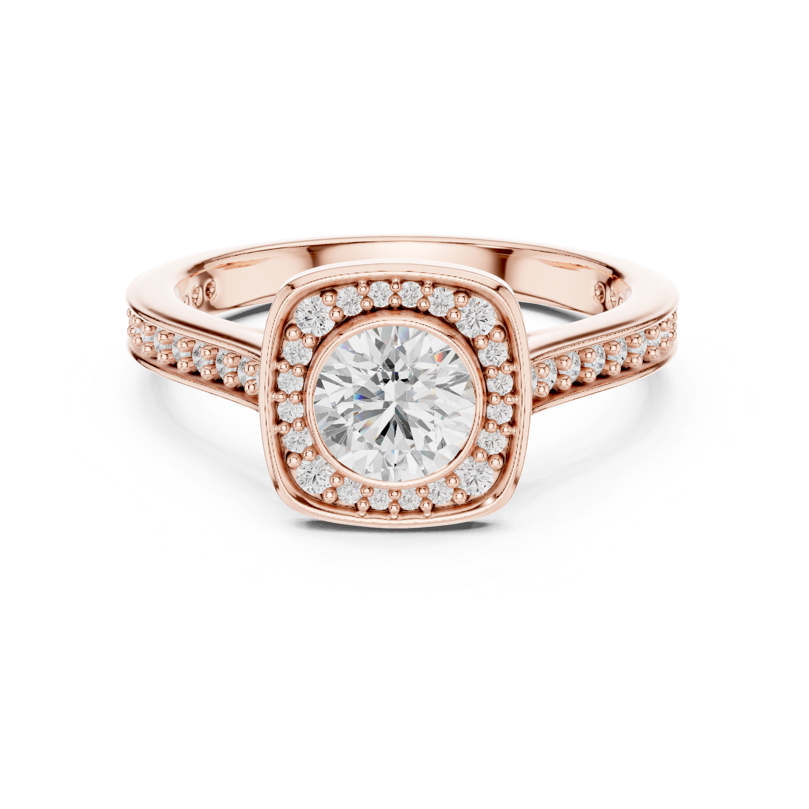 1.066 CT Round Cut Lab Grown Diamond Ring| WOKE