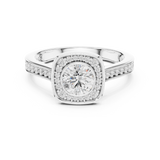 1.066 CT Round Cut Lab Grown Diamond Ring| WOKE