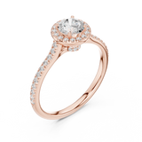 1.042 CT Round Cut Lab Grown Diamond Ring| WOKE