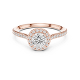 1.042 CT Round Cut Lab Grown Diamond Ring| WOKE