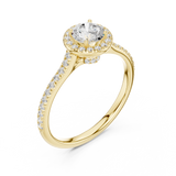 1.042 CT Round Cut Lab Grown Diamond Ring| WOKE