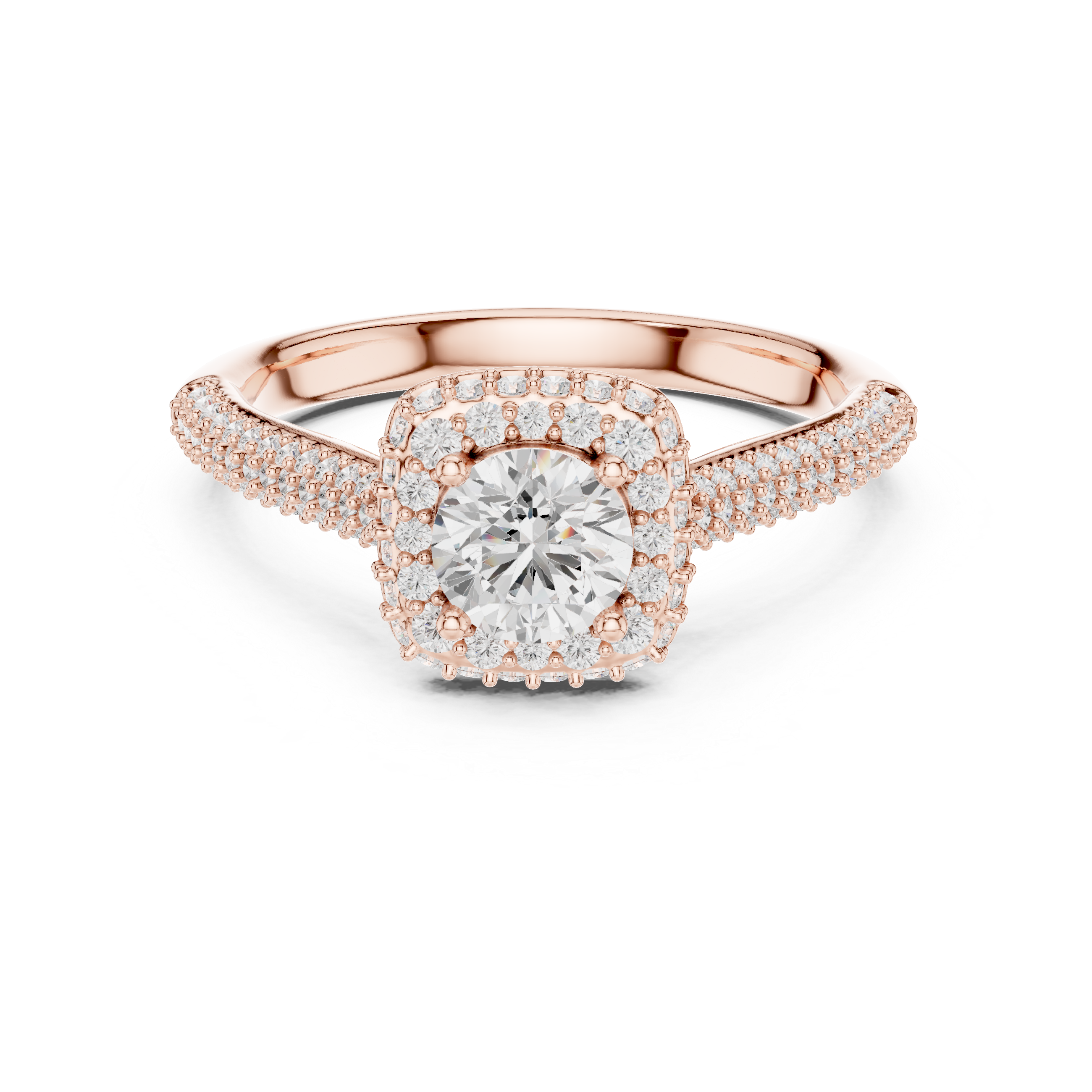 1.3 CT Round Cut Lab Grown Diamond Ring| WOKE