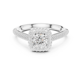 1.3 CT Round Cut Lab Grown Diamond Ring| WOKE
