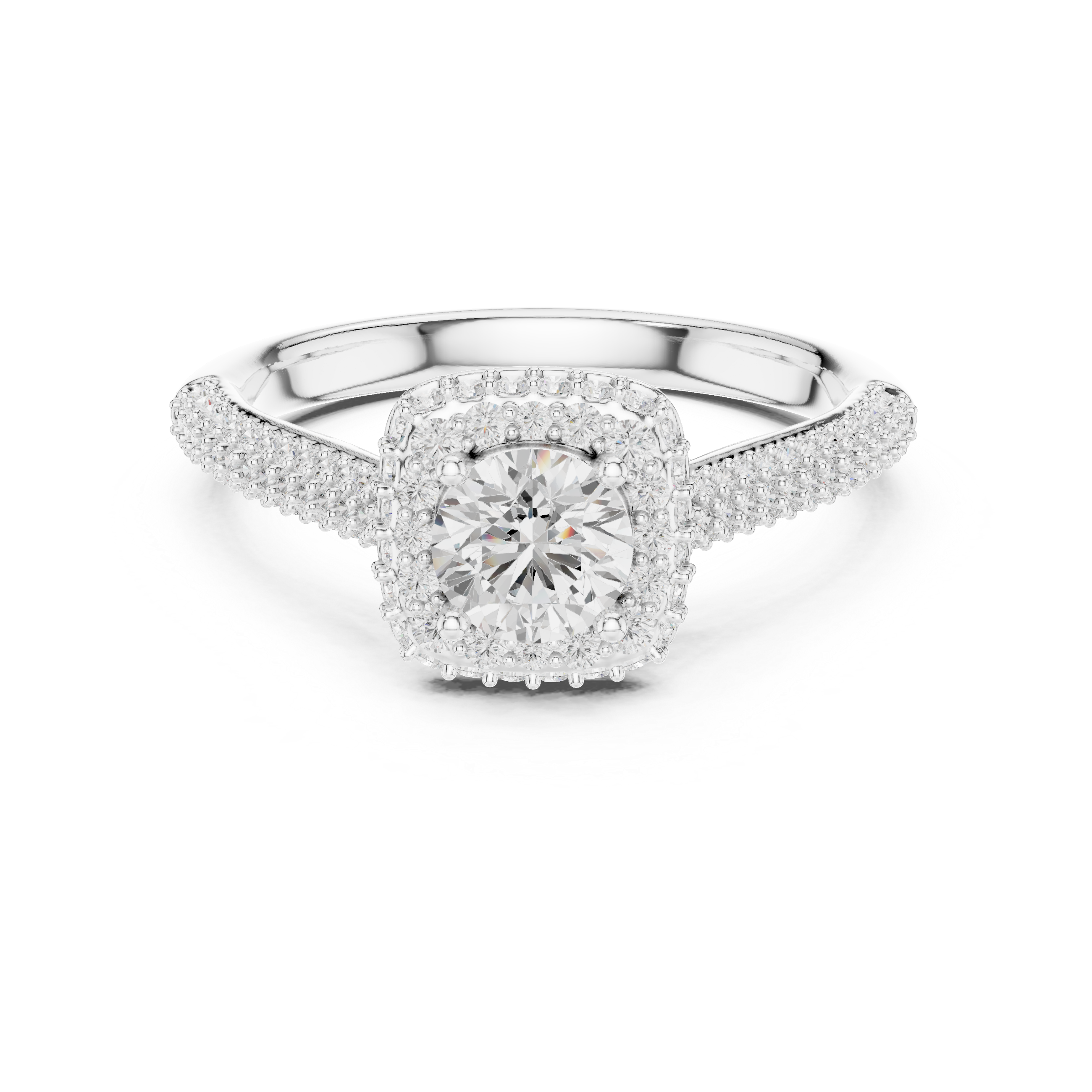 1.3 CT Round Cut Lab Grown Diamond Ring| WOKE
