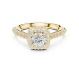 1.3 CT Round Cut Lab Grown Diamond Ring| WOKE