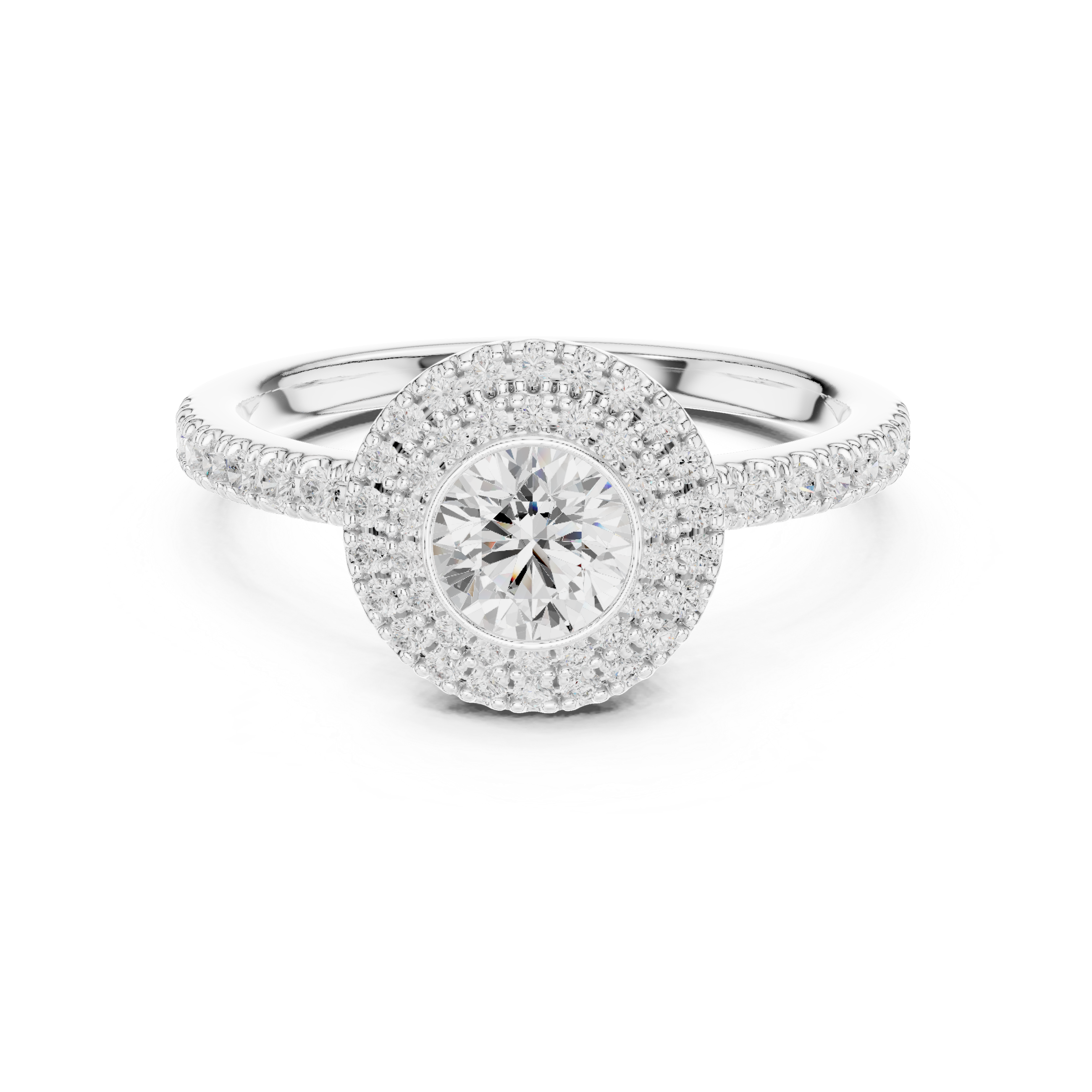 1.134 CT Round Cut Lab Grown Diamond Ring| WOKE
