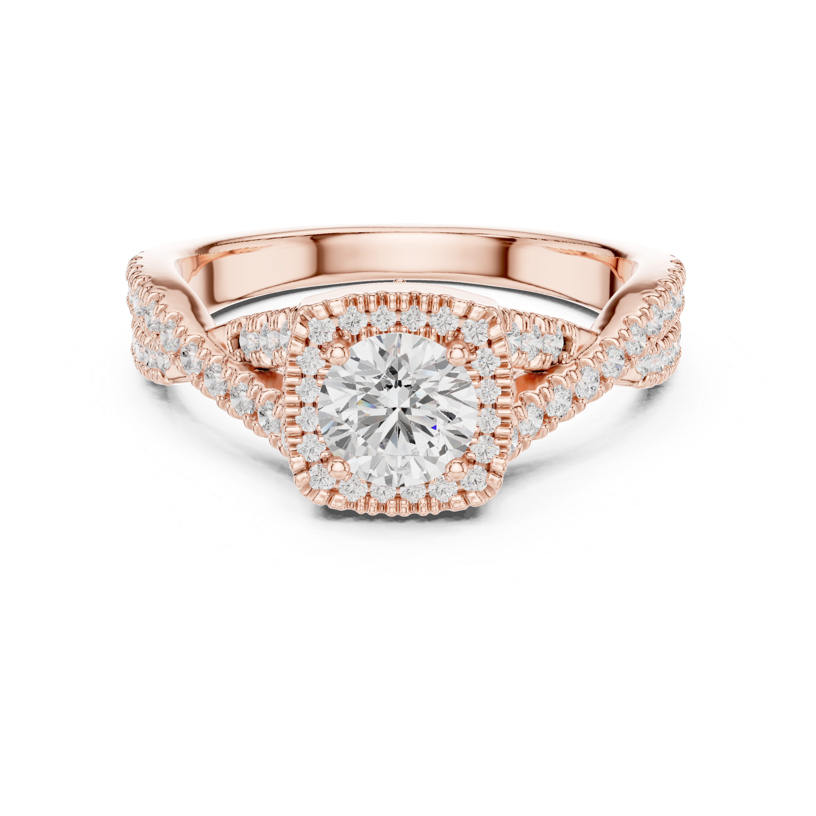 1.27 CT Round Cut Lab Grown Diamond Ring| WOKE