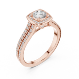 0.994 CT Round Cut Lab Grown Diamond Ring| WOKE