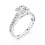 0.994 CT Round Cut Lab Grown Diamond Ring| WOKE