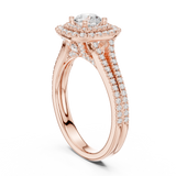 1.306 CT Round Cut Lab Grown Diamond Ring| WOKE