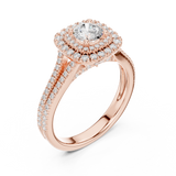 1.306 CT Round Cut Lab Grown Diamond Ring| WOKE