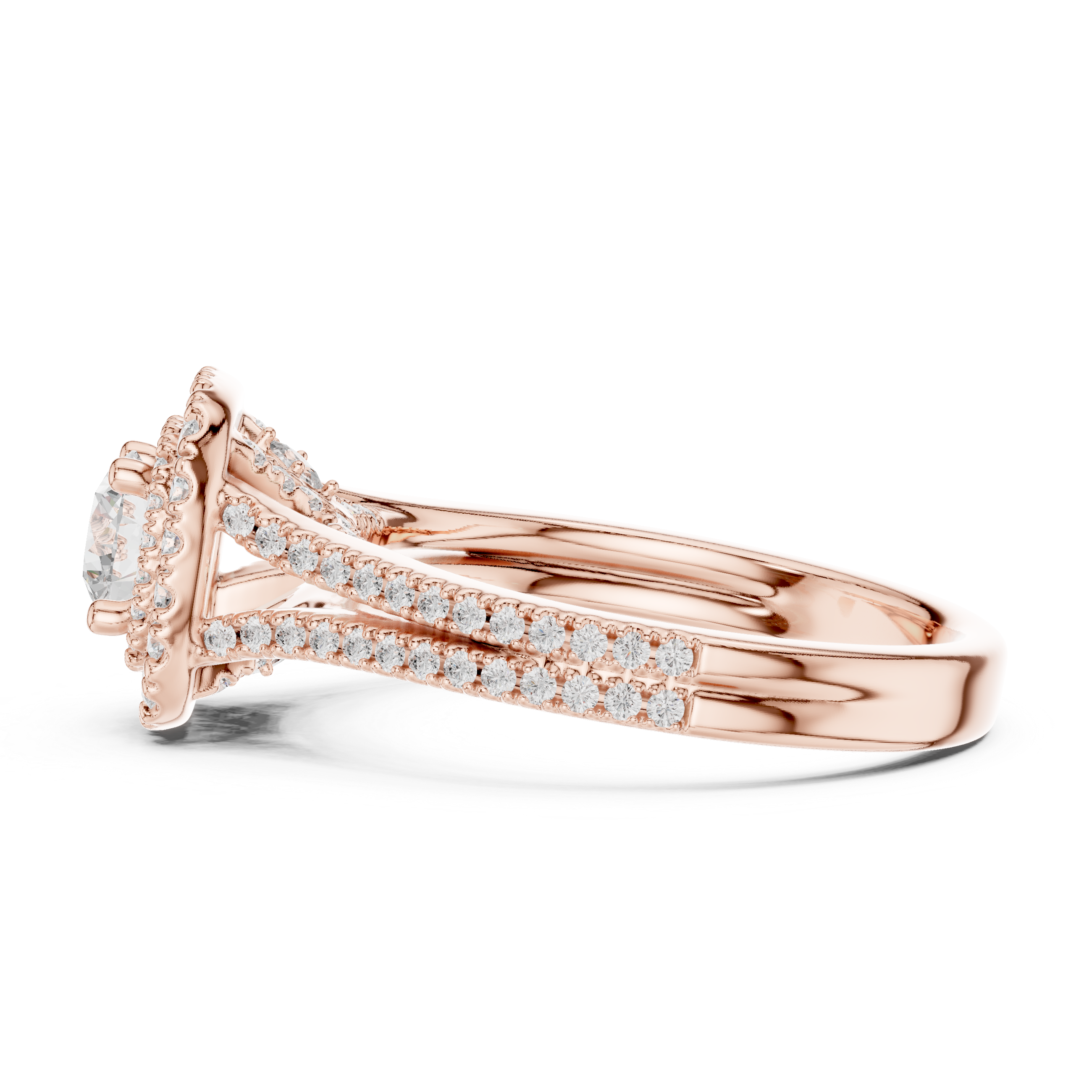 1.306 CT Round Cut Lab Grown Diamond Ring| WOKE