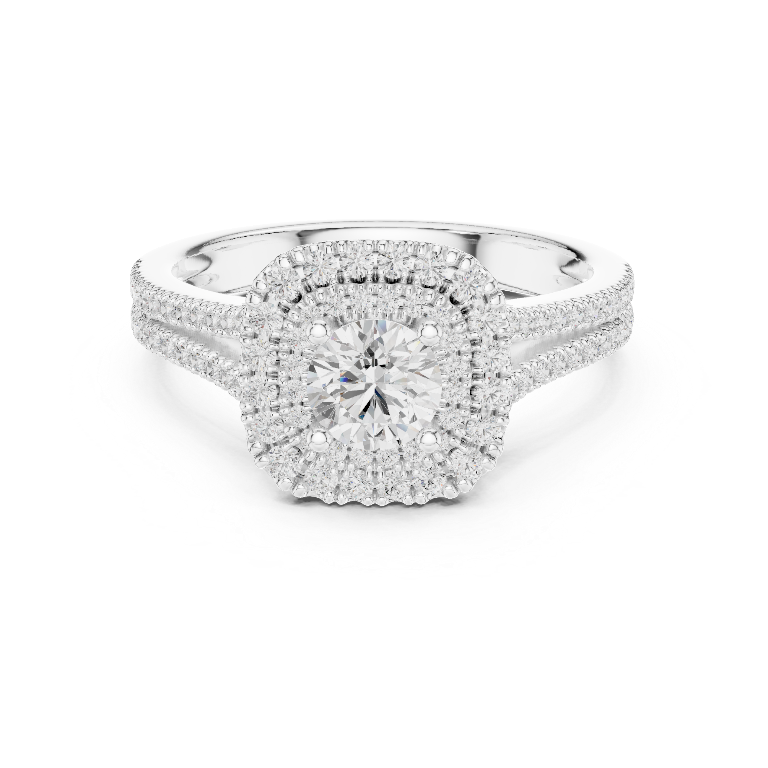 1.306 CT Round Cut Lab Grown Diamond Ring| WOKE
