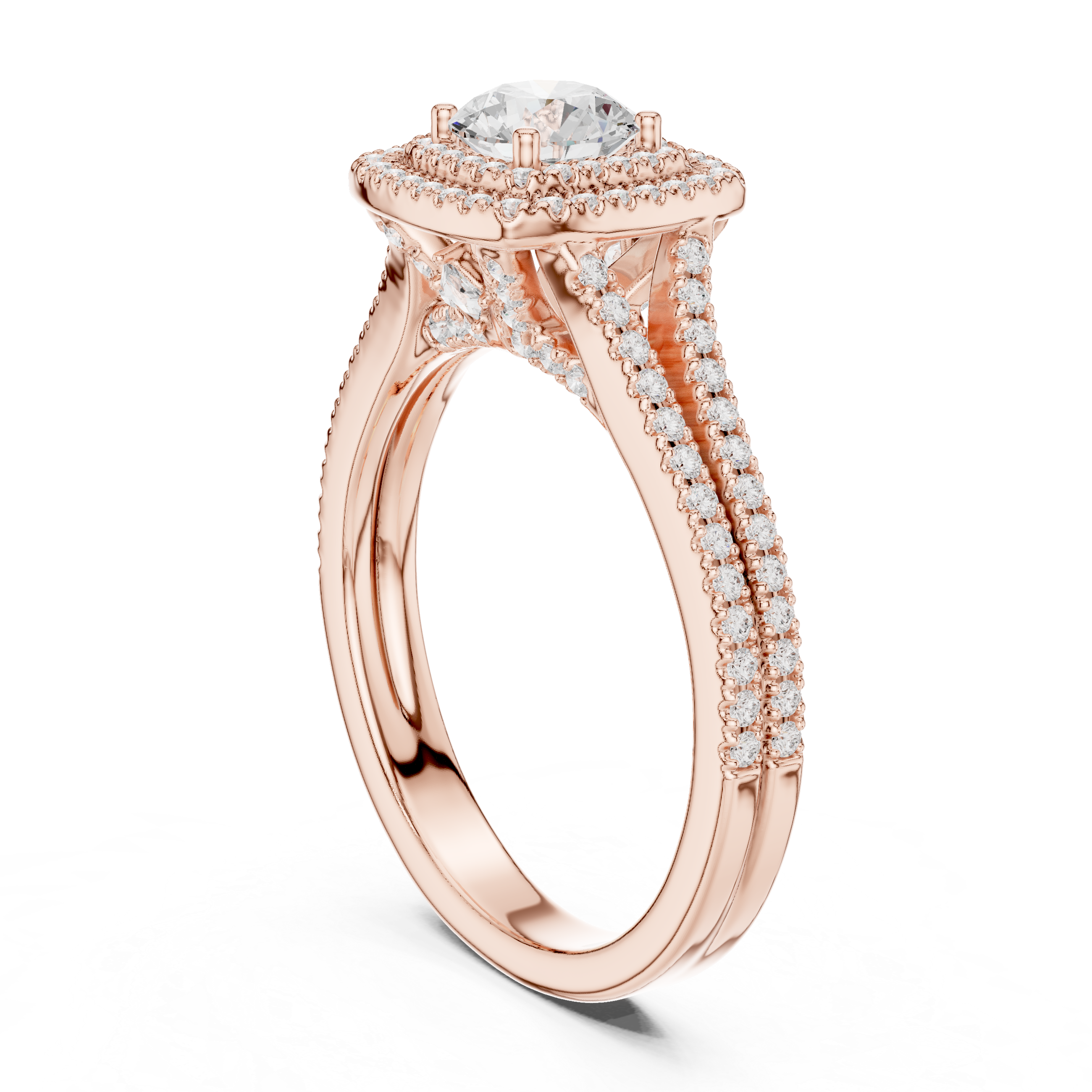 1.388 CT Round Cut Lab Grown Diamond Ring| WOKE