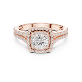 1.388 CT Round Cut Lab Grown Diamond Ring| WOKE