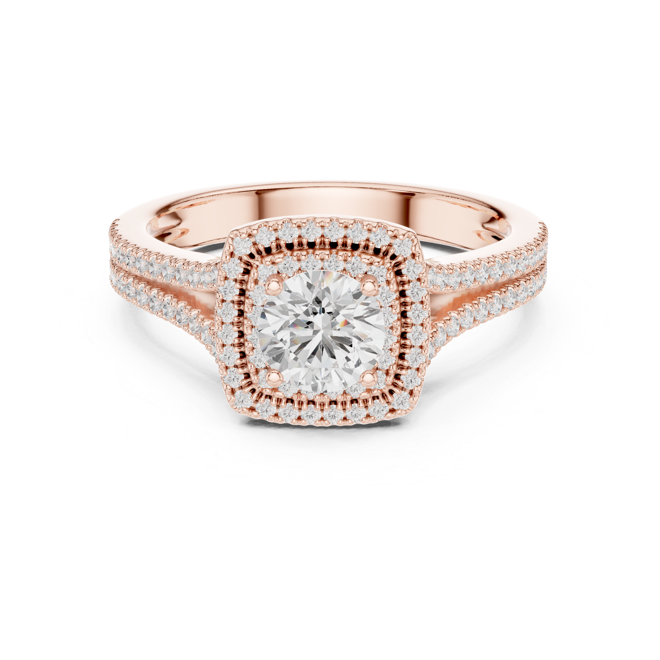 1.388 CT Round Cut Lab Grown Diamond Ring| WOKE
