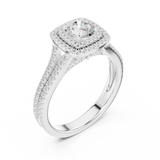 1.388 CT Round Cut Lab Grown Diamond Ring| WOKE