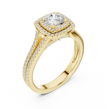 1.388 CT Round Cut Lab Grown Diamond Ring| WOKE
