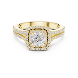 1.388 CT Round Cut Lab Grown Diamond Ring| WOKE