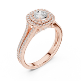 1.726 CT Round Cut Lab Grown Diamond Ring| WOKE