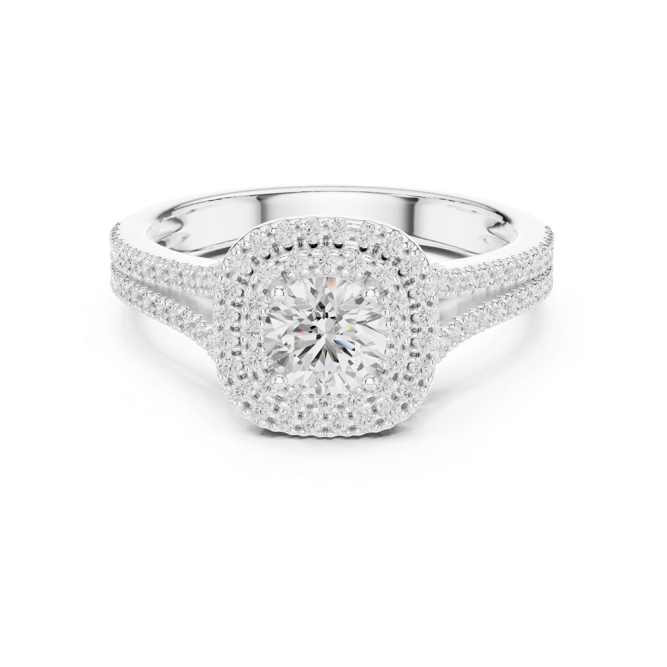 1.726 CT Round Cut Lab Grown Diamond Ring| WOKE