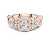 1.082 CT Round Cut Lab Grown Diamond Ring| WOKE