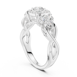1.082 CT Round Cut Lab Grown Diamond Ring| WOKE
