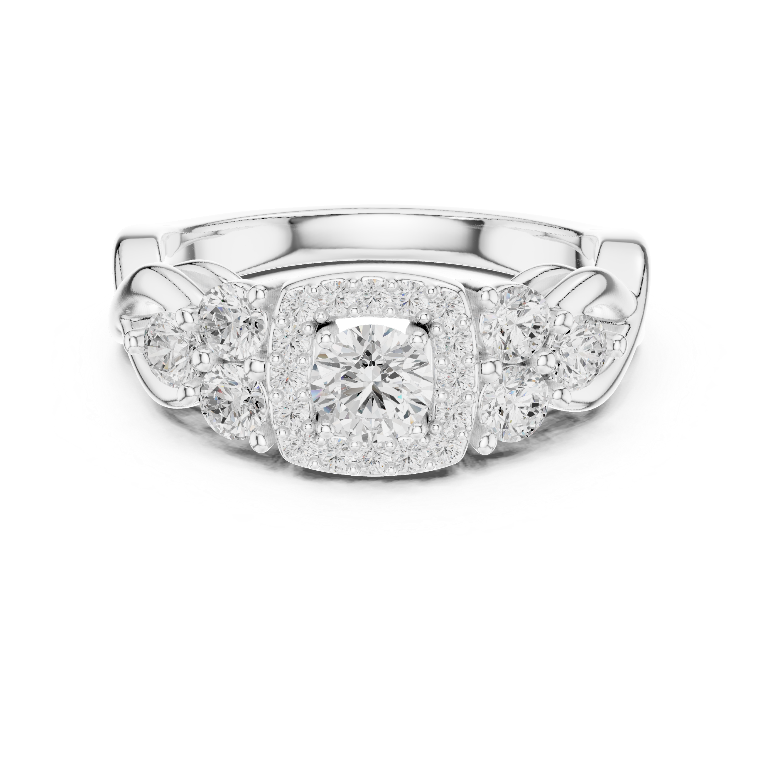 1.082 CT Round Cut Lab Grown Diamond Ring| WOKE