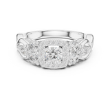 1.082 CT Round Cut Lab Grown Diamond Ring| WOKE
