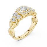 1.082 CT Round Cut Lab Grown Diamond Ring| WOKE