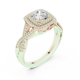 1.224 CT Round Cut Lab Grown Diamond Ring| WOKE (Copy)